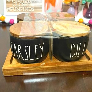 Rae Dunn ★Parsley ★Dill ★Thyme ★Basil Herb Storage Canisters